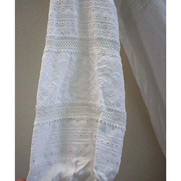 Belldini BW220020 Women's Sz XSmall White Boho Lace A-Line Silhouette Dress - Picture 6 of 10